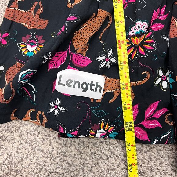 NWT‎ TORRID Women's 3X (3) Black Floral Leopard Midi Challis One-Shoulder Dress - Picture 13 of 15